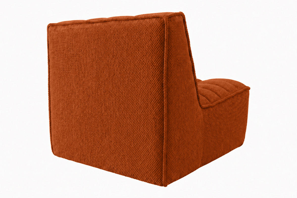SESSEL, Loungesessel, Plüschstoff Pop, Kupfer, LAZY - Kupferfarben, Holz (80/76/93cm) - Kaiser Möbel