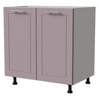 UNTERSCHRANK Bari D11/80 Weiß / RAL 4009 pastellviolett 80 / 50 / 82cm - Violett/Weiß, Holz/Holzwerkstoff (80/82/50cm) - Feldmann-Wohnen