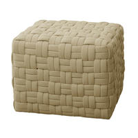 HOCKER POPPY Stoff Beige - Beige, Textil (50/42/55cm) - SVITA