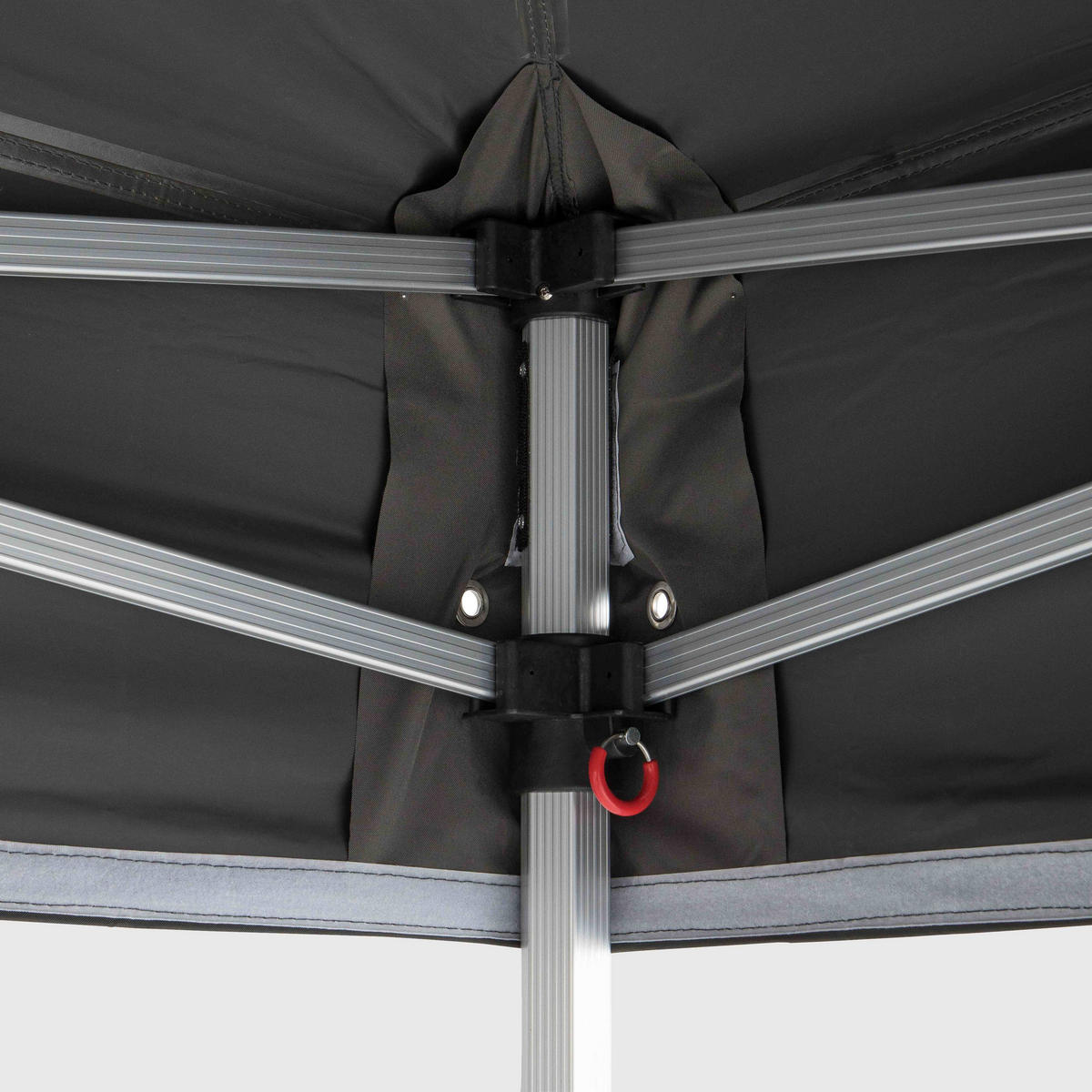 FALTZELTDACH M2 3x3m Aluminium 50MM , Grau - Grau, Textil (300/32/300cm) - Oviala