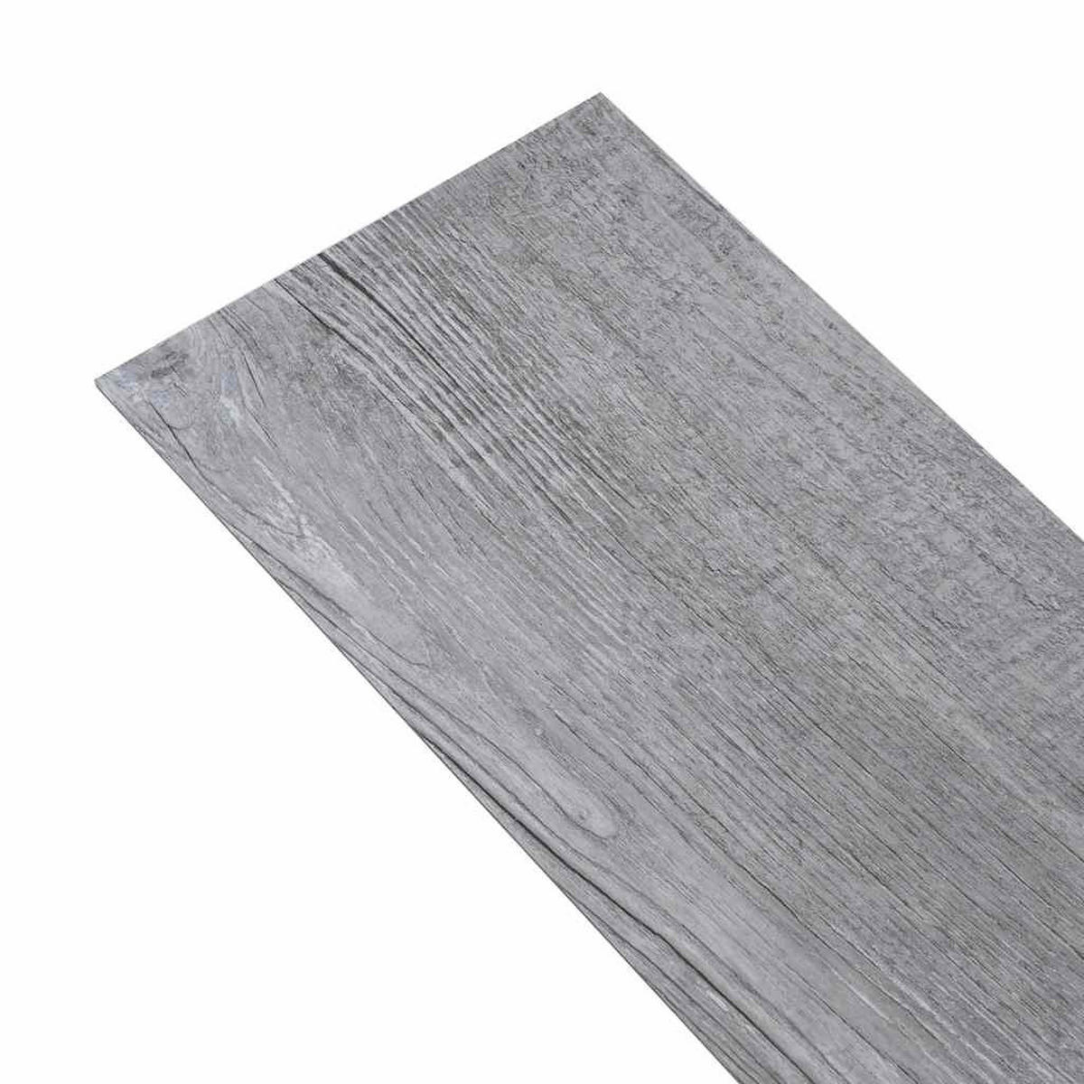 VINYLBODEN PVC-Dielen selbstklebend | 2mm Stärke | Laminat Viny | Holzgrau , 5,02m² - Eukalyptusholzfarben, Holzwerkstoff (91.5/15.2/0.2cm) - DELUKE
