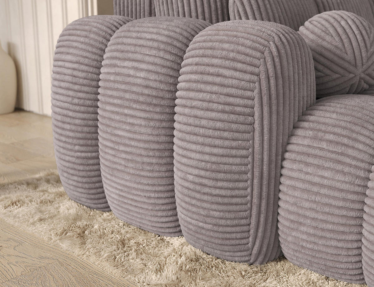 ECKSOFA COVELION L-Form – Schlaffunktion, Bettkasten, Wellenfederung, HR-Kaltschaum, inkl. Kissen, moderner Wohnkomfort - Hellgrau, Kunststoff (260/167cm) - Wohnideebilder