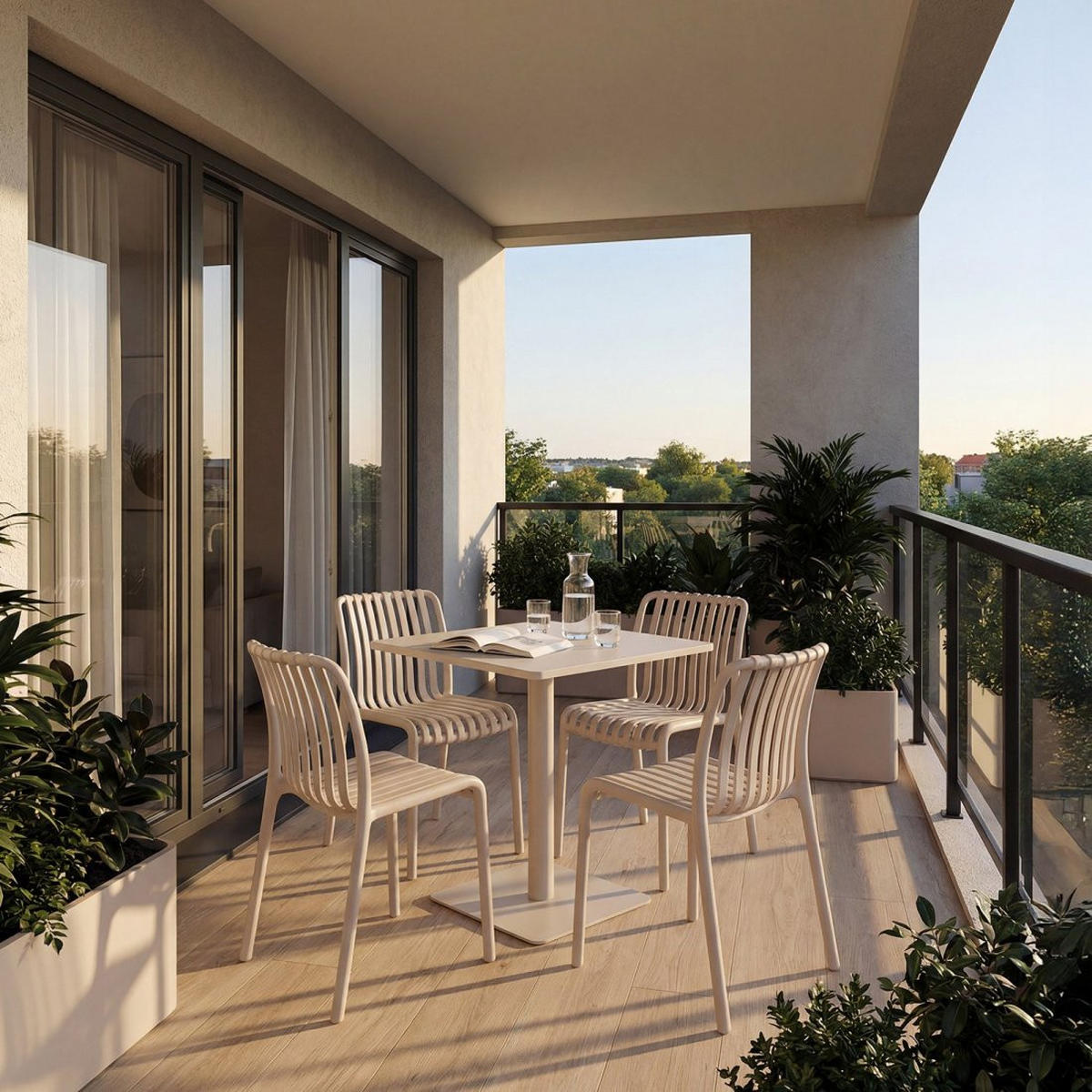 STUHL FÜR DRAUSSEN Ollie Beige 45 cm x 78 cm - Beige, Kunststoff (45/78/62cm) - Klast Home