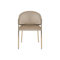 STUHL - 53 x 61 - samt - beige Ordida - Beige, Textil/Metall (53/80/61cm) - Vente-Unique