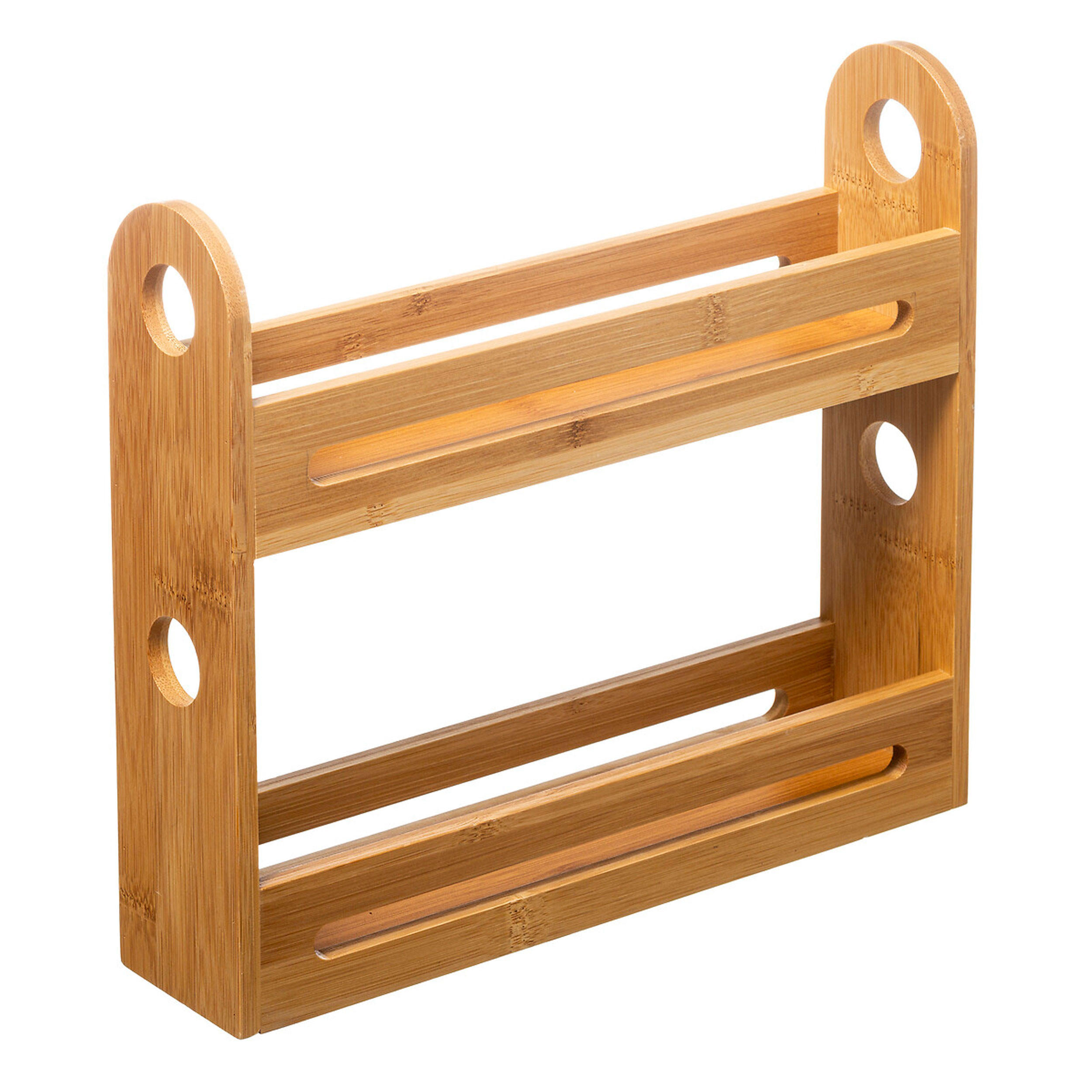 GEWÜRZREGAL 2-stöckig, Bambus, 27.5 cm - Braun, Holz (7/27.5/30cm) - 5five Simply Smart