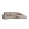 ECKSOFA MARCO 294/185 in Cord Beige mit Schlaffunktion rechts - Beige, Holz/Holzwerkstoff (294/185cm) - Deine Möbel 24