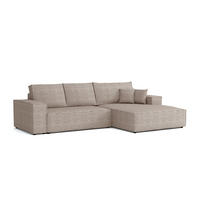 ECKSOFA MARCO 294/185 in Cord Beige mit Schlaffunktion rechts - Beige, Holz/Holzwerkstoff (294/185cm) - Deine Möbel 24