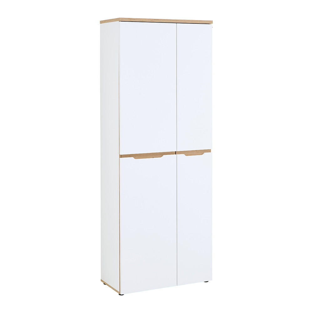 AKTENSCHRANK Manresa-36 - Weiß, Holzwerkstoff (75/197/38cm) - Lomado