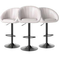BARHOCKER 3er Set Höhenverstellbar Beige - Beige, Textil (51/104/54cm)