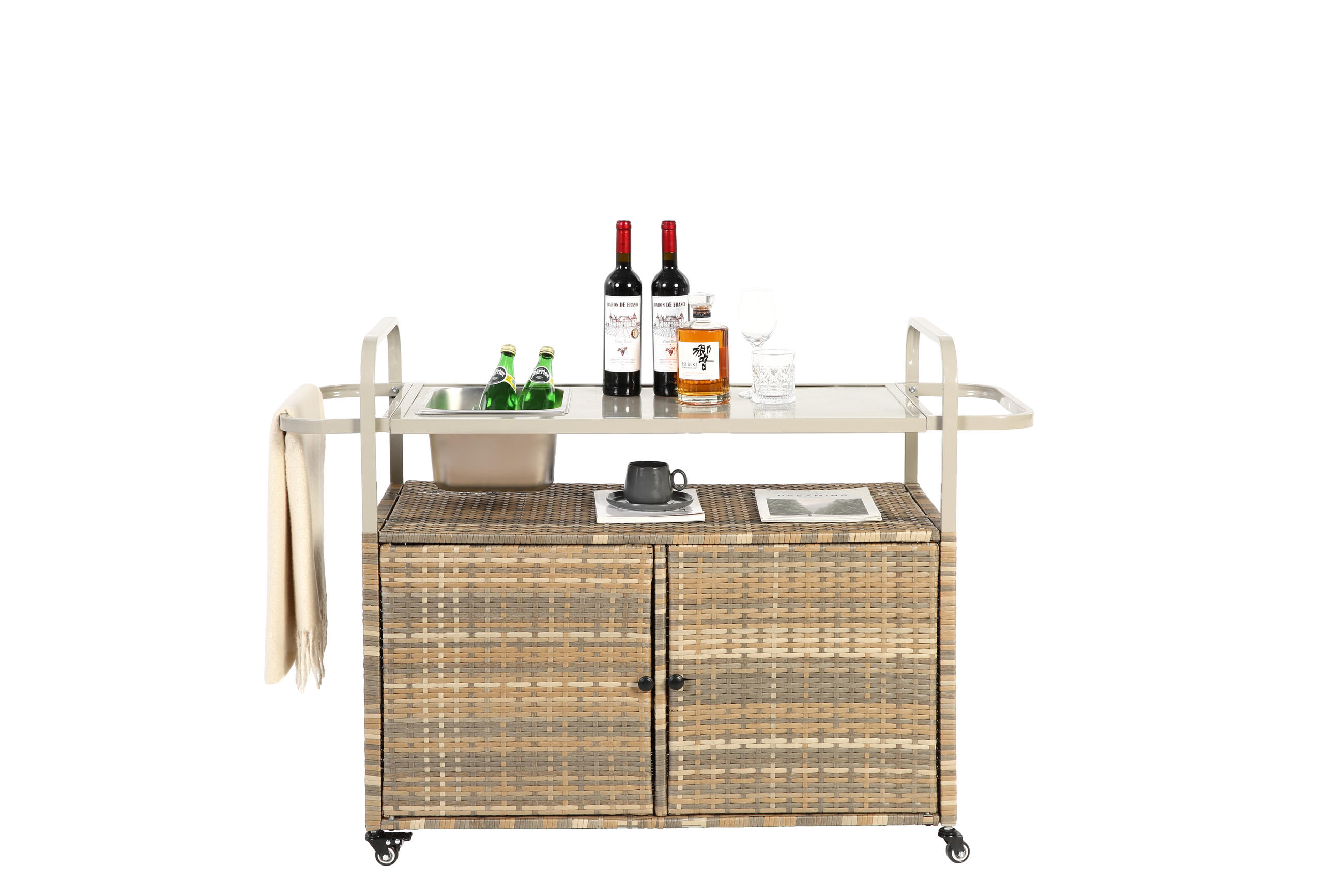 BARTISCH Wicker Outdoor Beige - Beige, Metall (131/50/91cm) - ComfortXL