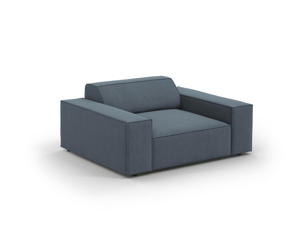 SESSEL Jodie aus strukturiertem Stoff blau - Blau, Textil (102/70/124cm) - Micadoni