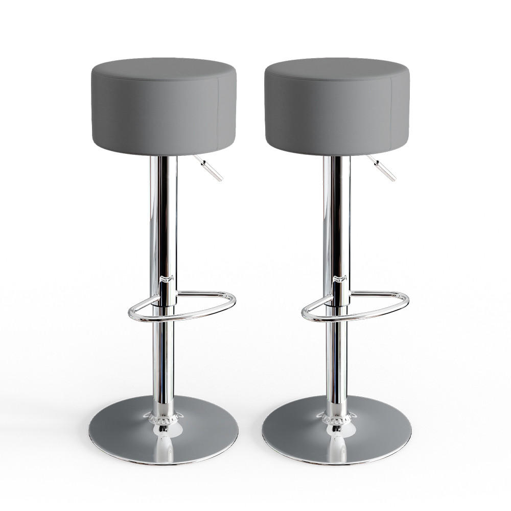 BARHOCKER 2ER SET Grau 33 x 92 cm 2 Teilig - Grau, Metall (33/92/33cm) - Vicco