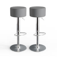 BARHOCKER 2ER SET Grau 33 x 92 cm 2 Teilig - Grau, Metall (33/92/33cm) - Vicco