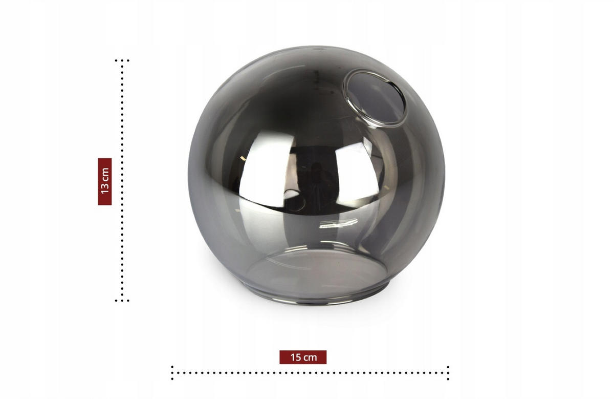 DECKENLEUCHTE Kogel - Transparent/Anthrazit, Glas/Metall (15/55/38cm) - kiki design