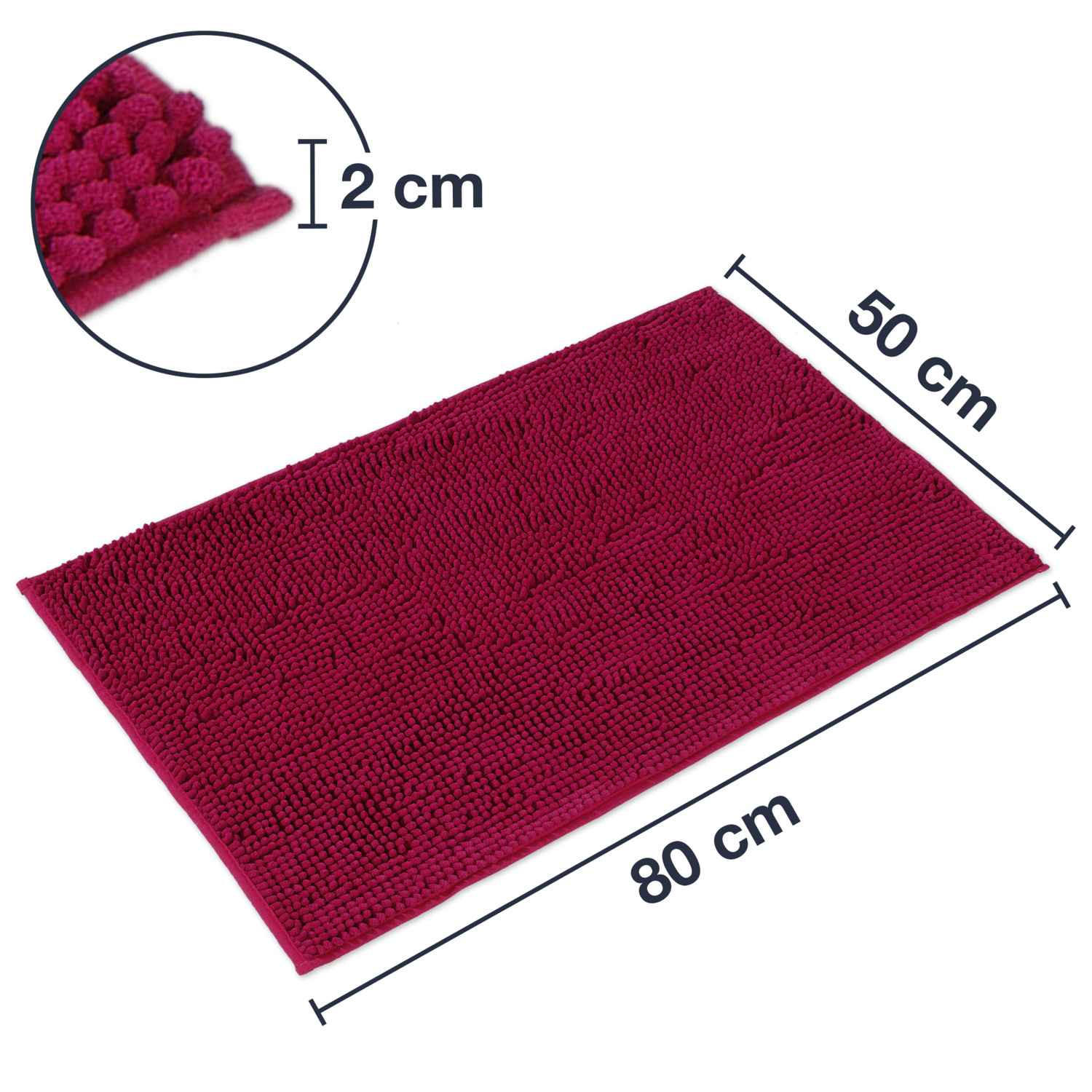 BADEMATTE PARIS - Beere, Textil (50/80cm) - WohnDirect