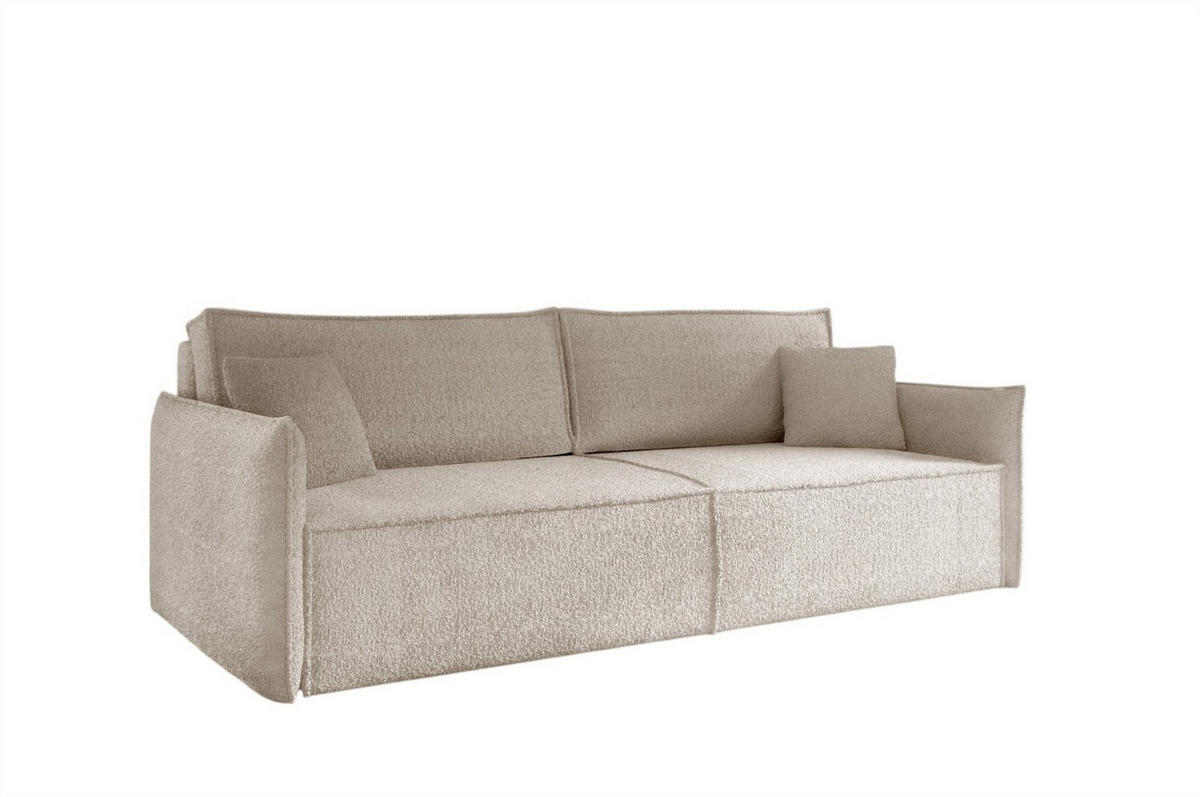 SCHLAFSOFA Lagos - Sandfarben, Holzwerkstoff/Textil (221/70/105cm) - Fun Möbel