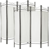 RAUMTEILER 2er Set, 160 x 2,5 x 180 cm,weiß - Weiß, Metall (2.5/180/160cm) - tectake