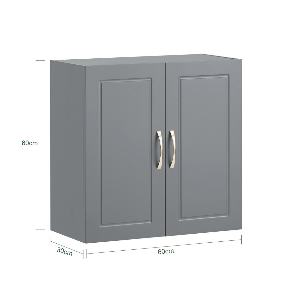 HÄNGESCHRANK Dunkelgrau - Grau, Holzwerkstoff (60/60/30cm) - SoBuy
