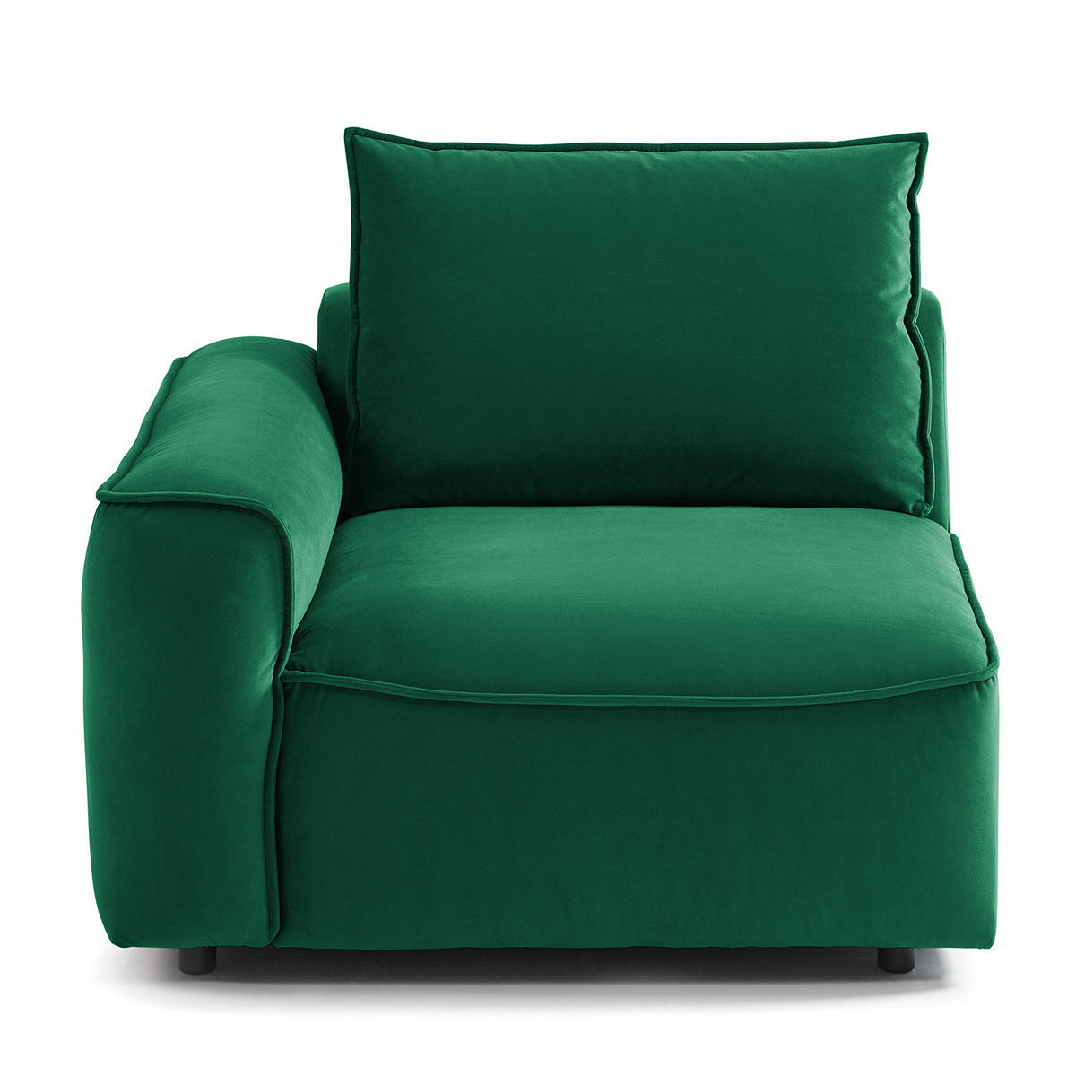 MODULSESSEL - Dunkelgrün, Holz/Textil (104/82/99cm) - home24