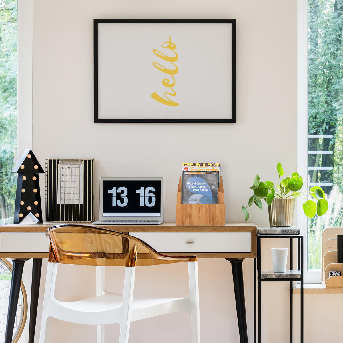 DOKUMENTENHALTER - Hellbraun, Holz (24.5/23/25cm) - Relaxdays