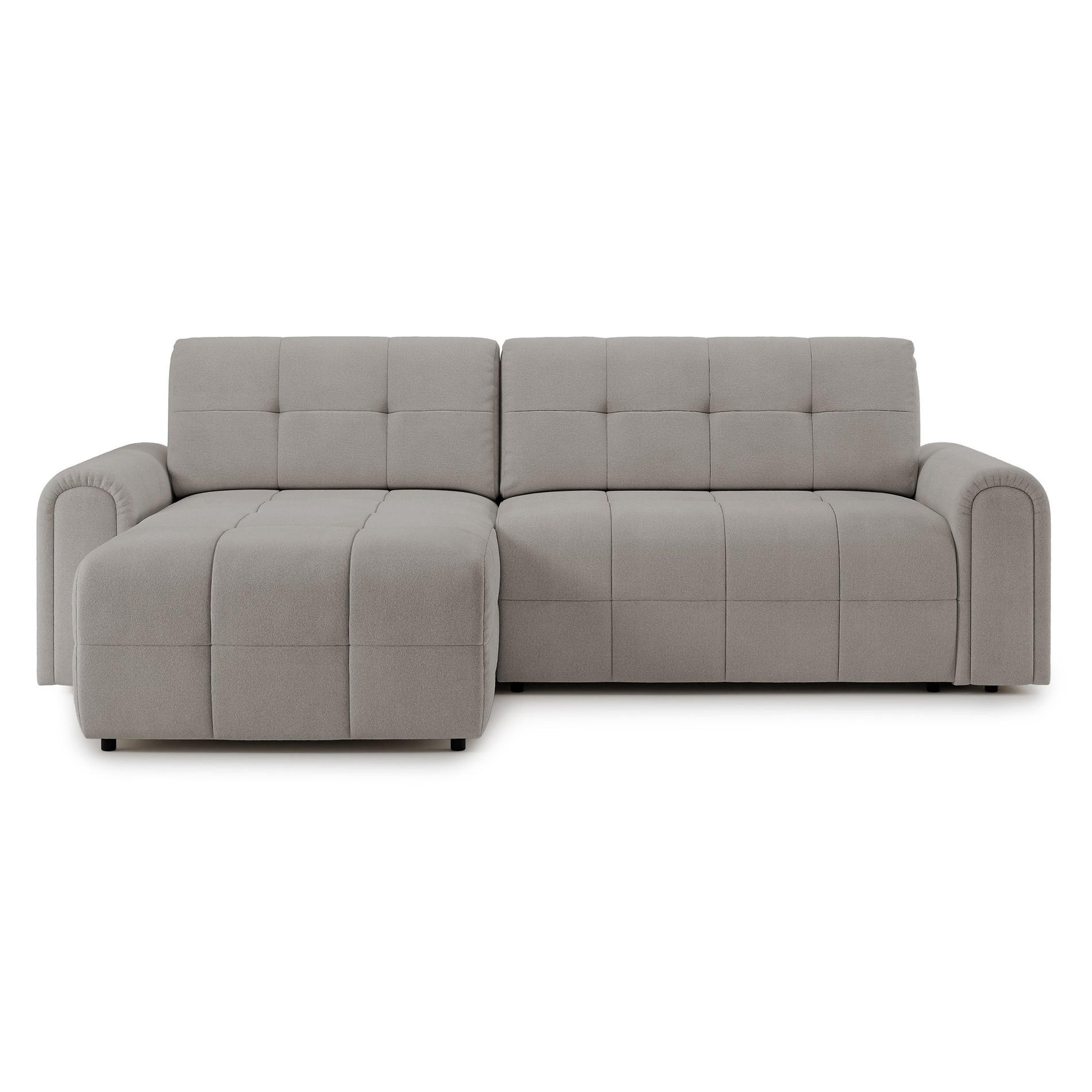 ECKSOFA Simolla Greige links - Taupe/Schwarz, Kunststoff/Textil (268/180cm) - Selsey