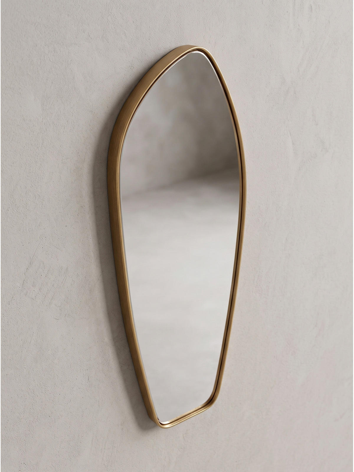 WANDSPIEGEL Asymmetrisch Metall Gold 33x90 cm Modern - Goldfarben, Glas (33/90/3cm) - KADIMA DESIGN