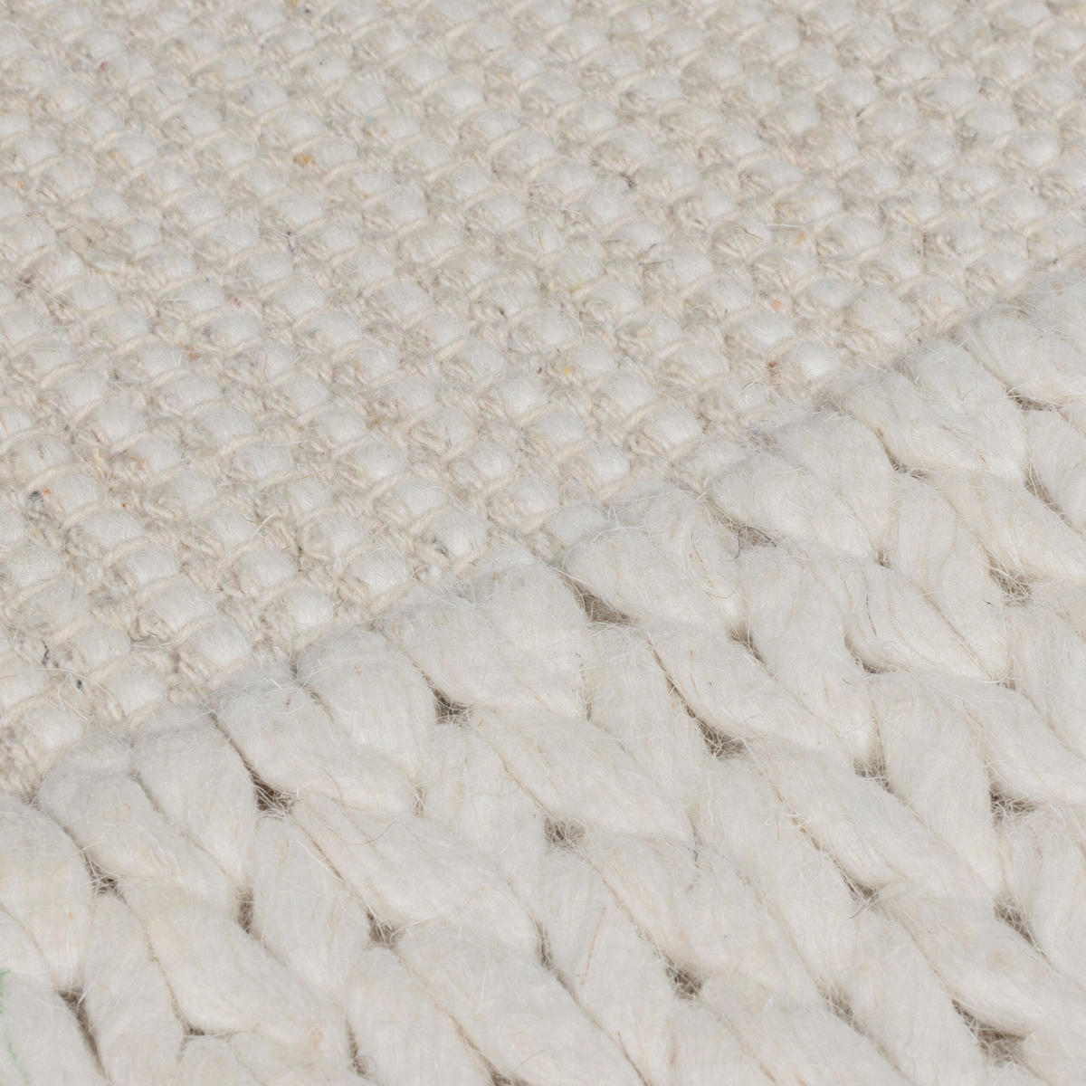 TEPPICH Chunky-Knit-Design, wolle-polyester-mix CALDER, Beige 200x290 cm - Beige, Textil (200/290cm) - KADIMA DESIGN