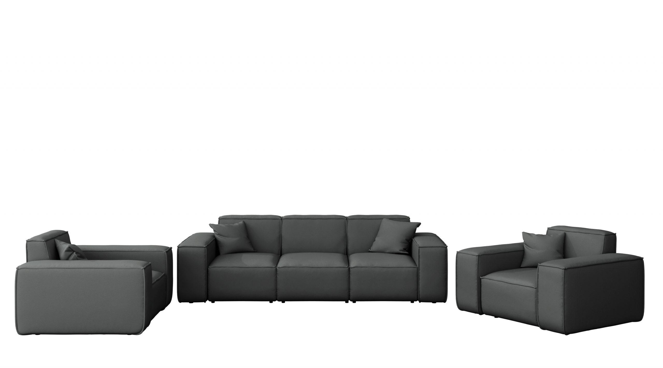 Kaiser Möbel ZAHRADNÍ SEDACÍ SOUPRAVA 3+1+1 MALIBU tkanina Odyssey Antracitová
