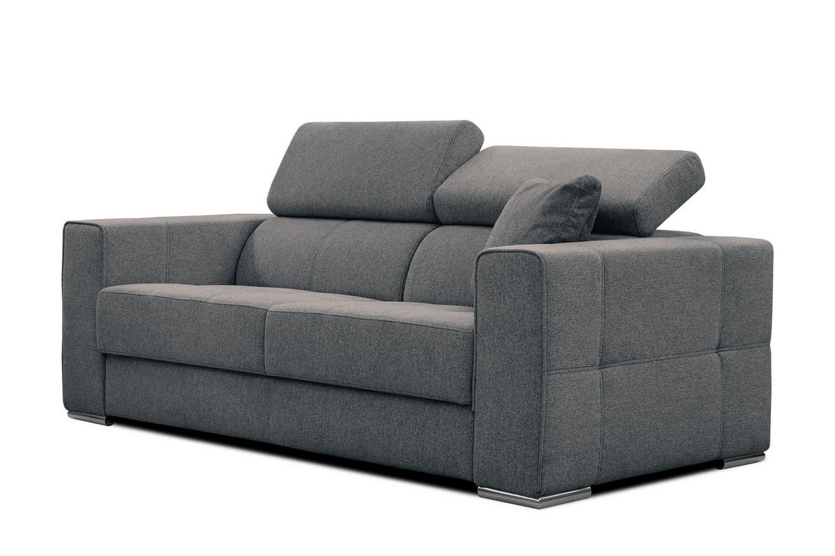 SOFA QUARTZ 3-Sitzer, dunkelgrau - Dunkelgrau, Holzwerkstoff/Textil (202/80/102cm) - Courtois Laville