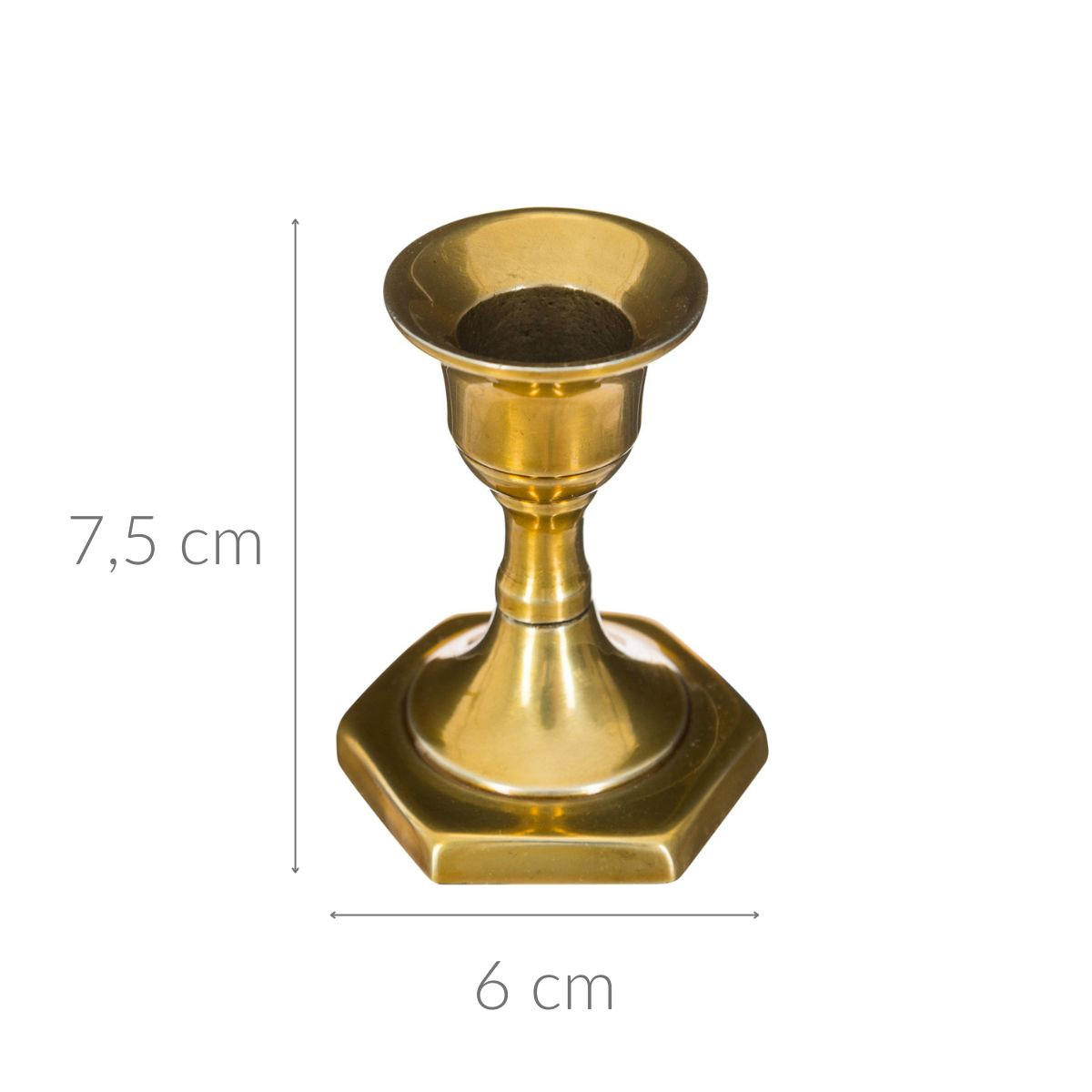 KERZENSTÄNDER Metall 6/6/7,5 cm - Goldfarben, Metall (6/7.5/6cm) - Atmosphera Createur d´interieur