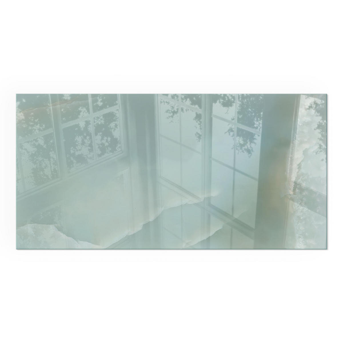 GLASPLATTE für Kamin 140x70 cm - Türkis, Glas (140/70/0.4cm) - TULUP