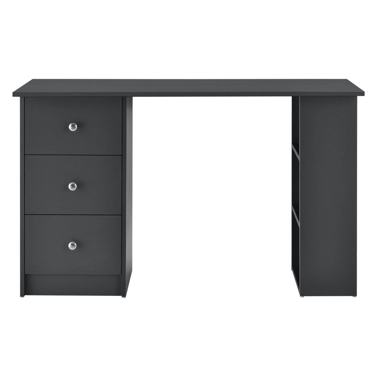 SCHREIBTISCH Lemberg - Dunkelgrau, Holzwerkstoff (49/120/72cm) - [en.casa]