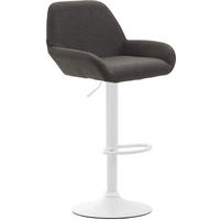 BARHOCKER DUBLIN Dunkelgrau Stoff Weiß - Dunkelgrau, Textil/Metall (51/89/52cm) - DELUKE