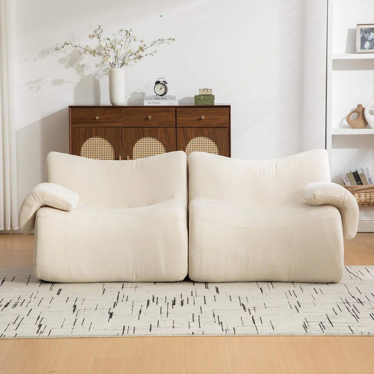 2-SITZER SOFA Chenille Beige ohne Montage - Beige, Textil (199/72.5/92cm) - WISHDOR