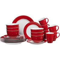 KOMBISERVICE Doppio Rot 24er Set - Rot, Keramik (1/1/1cm) - Ritzenhoff Breker