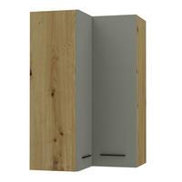 ECKHÄNGESCHRANK Bonn W14/60 Eiche Artisan / reed green matt 60 / 60 / 96cm - Eiche Artisan/Grün, Holz/Holzwerkstoff (60/96/60cm) - Feldmann-Wohnen