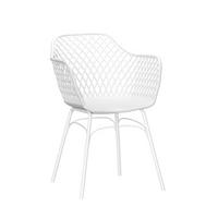 STUHL FÜR DRAUSSEN Stal Weiß 59 cm x 72 cm - Weiß, Kunststoff (59/72/56cm)