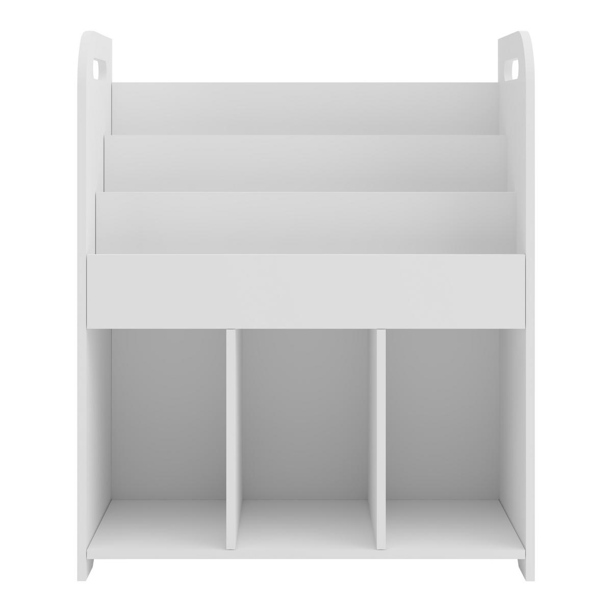KINDERREGAL Røyrvik - Gelb/Weiß, Holzwerkstoff (62/75/29cm) - [en.casa]