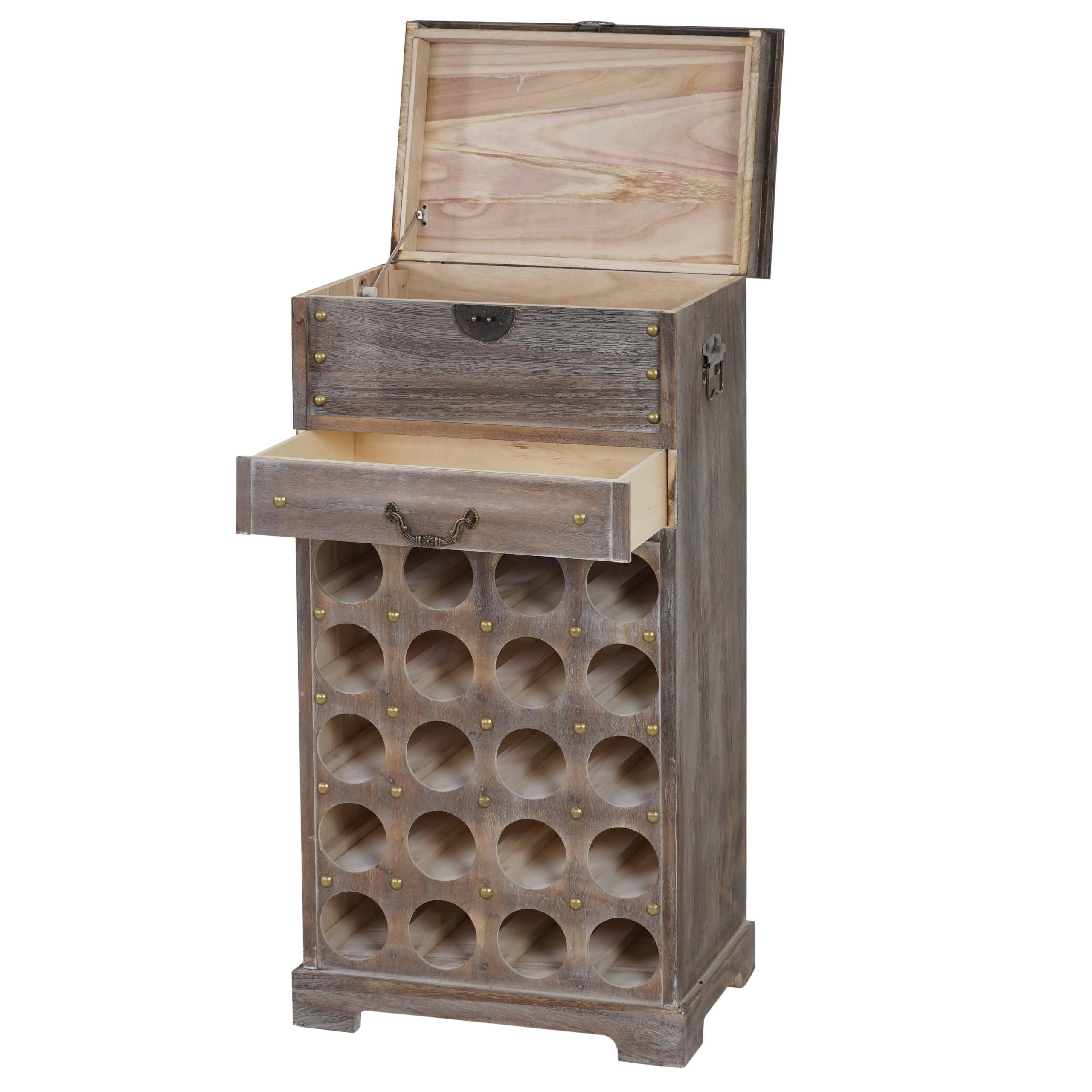 WEINREGAL Braun - Braun, Holz (48/94/31cm) - MCW