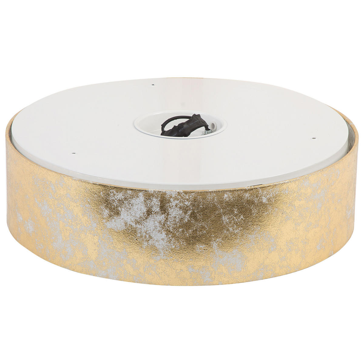 DECKENLEUCHTE Rena 45/45/12 cm - Goldfarben, Textil (45/45/12cm) - Beliani