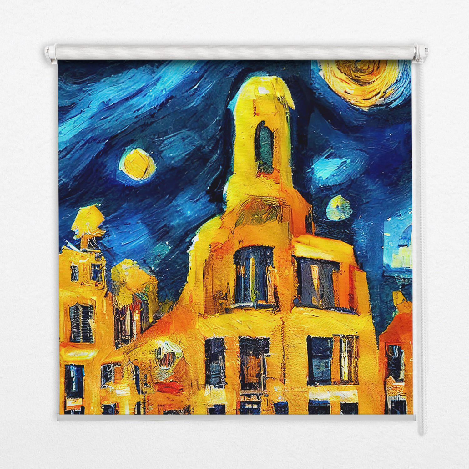TULUP VNITŘNÍ roleta - okenní roleta - roleta - 100x100 cm - Malované město