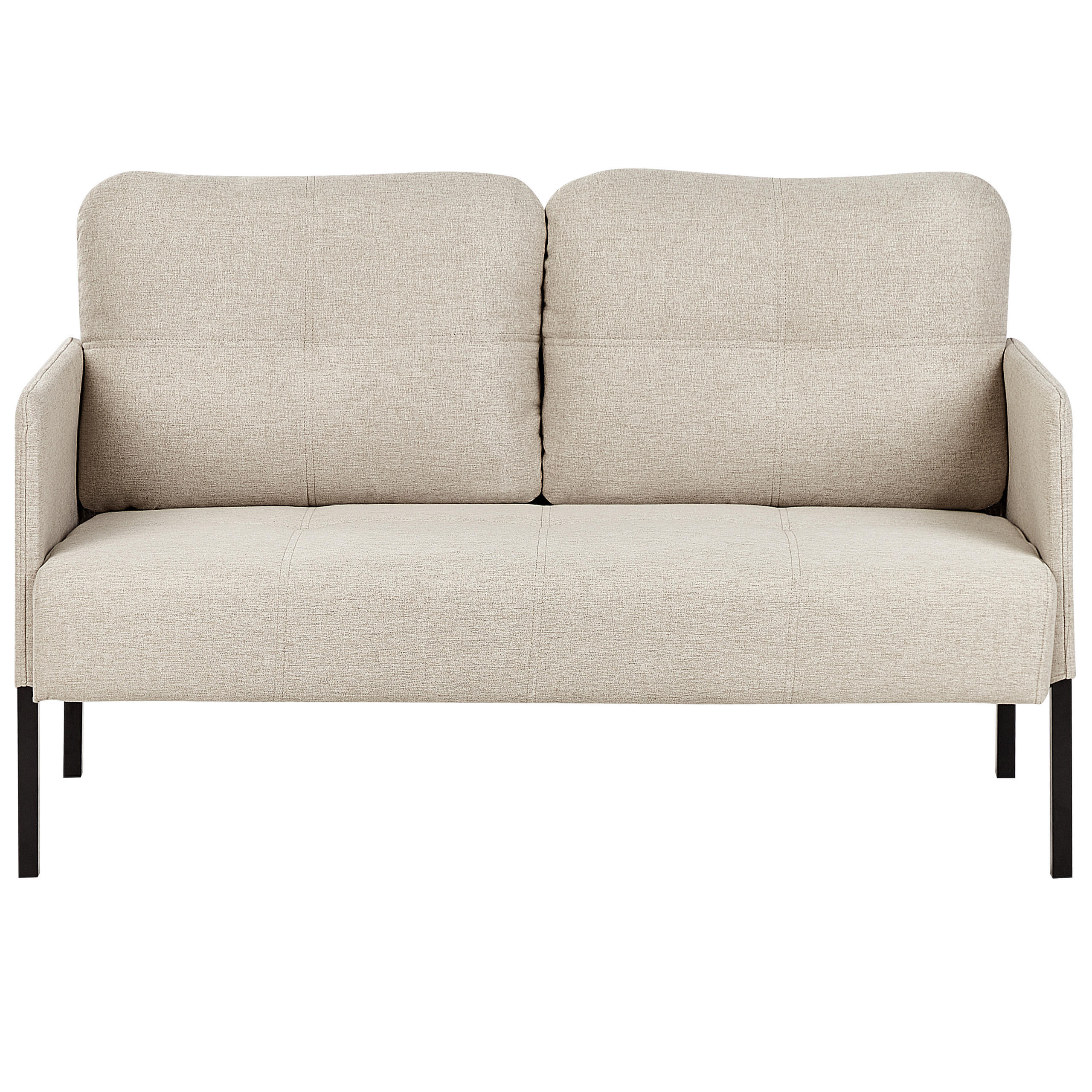 2-SITZER-SOFA beige Lahti - Beige/Schwarz, Textil (124/70/70cm) - Beliani