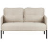 2-SITZER-SOFA beige Lahti - Beige/Schwarz, Textil (124/70/70cm) - Beliani