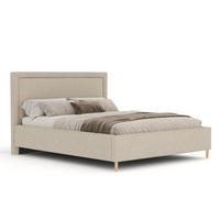 POLSTERBETT Ordina Beige 120/200 cm im Webstoff - Beige/Naturfarben, Holz/Holzwerkstoff (120/200cm) - Maison de Reve