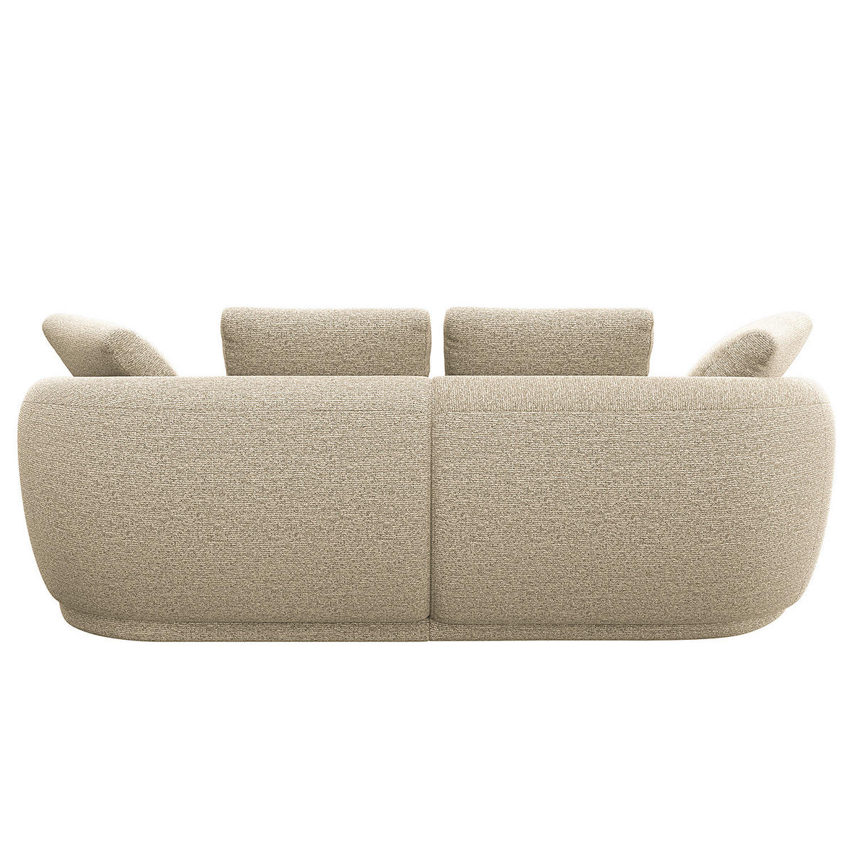 ECKSOFA mit Longchair - Creme/Schwarz, Kunststoff/Textil (217/146cm) - home24