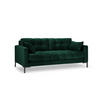 SOFA Mamaia aus Samt flaschengrün 2 Sitzplätze - Grün, Textil (92/75/152cm) - Micadoni