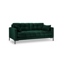 SOFA Mamaia aus Samt flaschengrün 2 Sitzplätze - Grün, Textil (92/75/152cm) - Micadoni