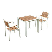 GARTENESSGRUPPE im Set - 2 -Sitzer - Aluminium - naturfarben hell, weiß - NYROS - Naturfarben, Metall - Vente-Unique