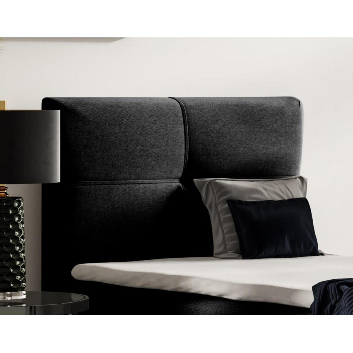 POLSTERBETT Helen Mini 93/206/106 schwarz - Schwarz, Holzwerkstoff/Textil (90/200cm) - Beautysofa