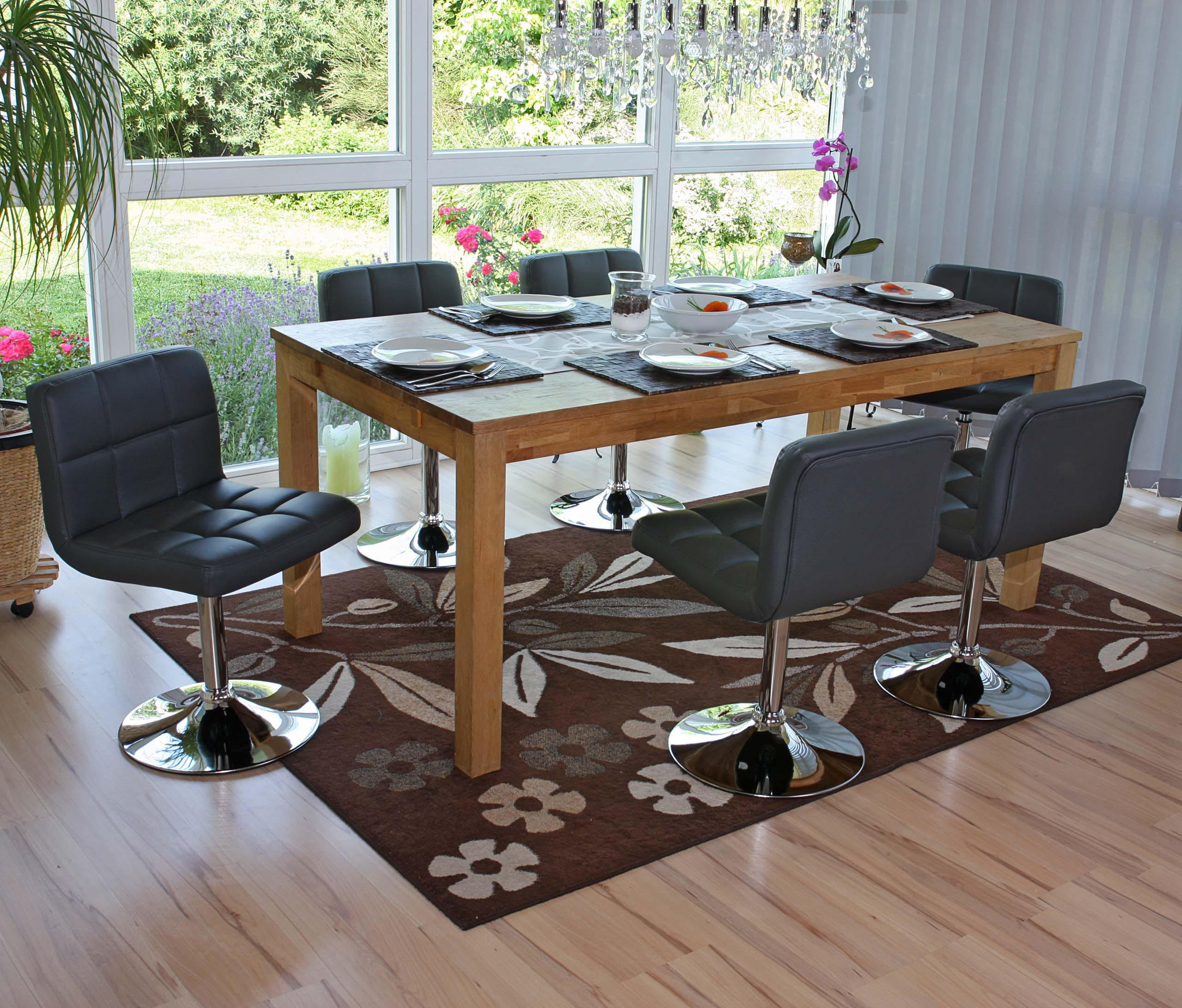 ESSZIMMERSTUHL Grau 6er-Set - Grau, Textil (43/76/44cm) - MCW